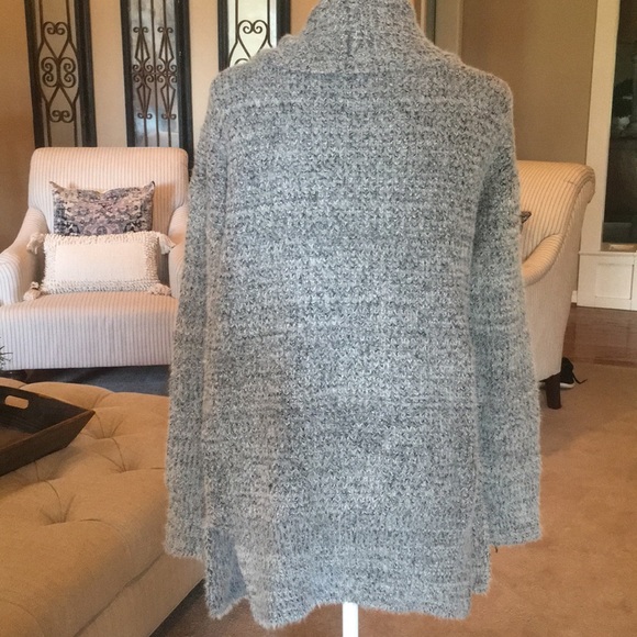 POL Mohair Waffle Cardigan- Gray - Picture 9 of 13